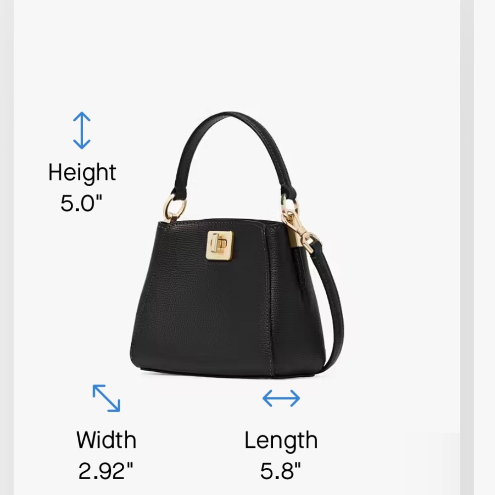Kate Spade ♠️ Phoebe Mini Top Handle Crossbody in Black NWT - Picture 6 of 9